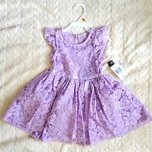 NWT 3T Purple Lace Dress